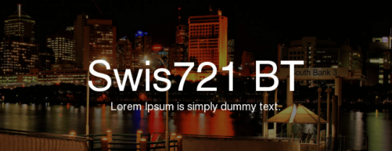 Swiss-721-font