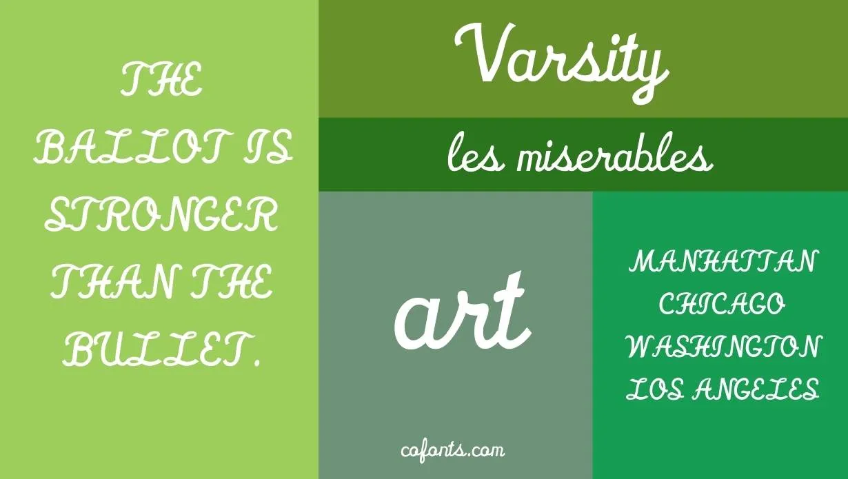 varsity script font