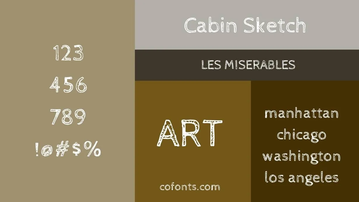 Cabin Sketch Font