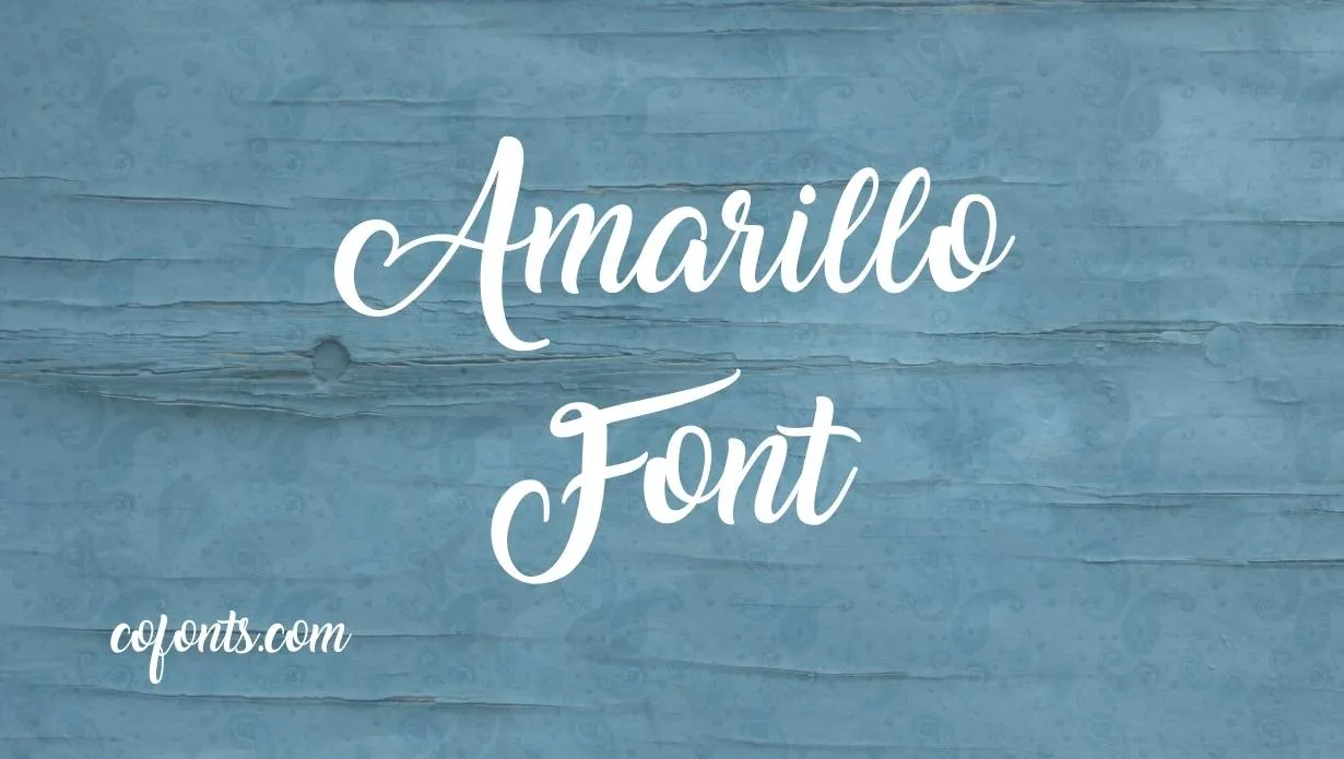 Amarillo Font Free Download Free Download - Cofonts