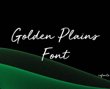 Golden Plains Font