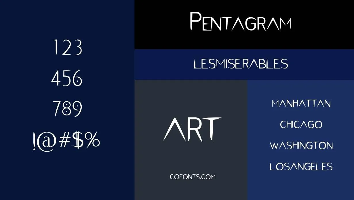 Pentagram Font Family View