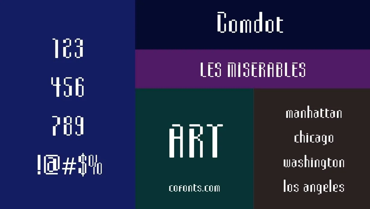 Comdot Font Family View