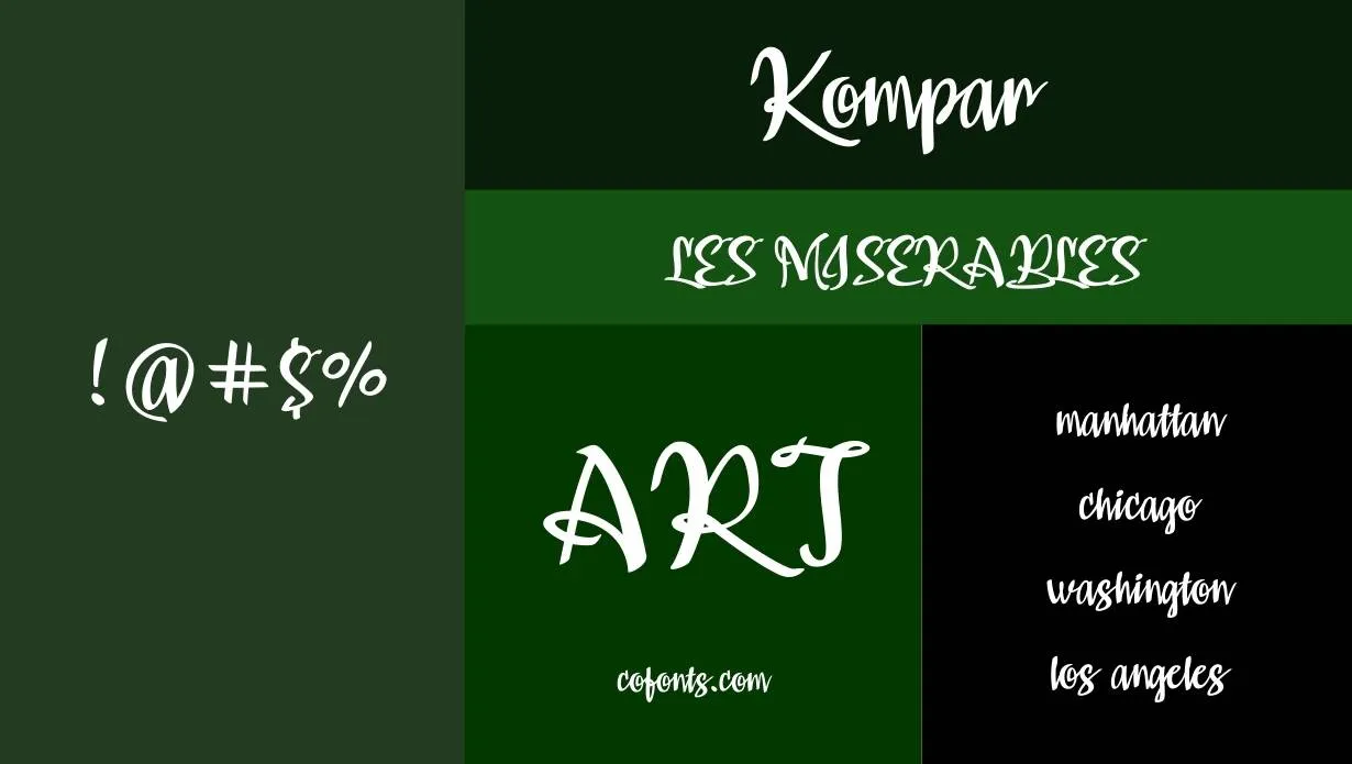 Kompar Font Family View