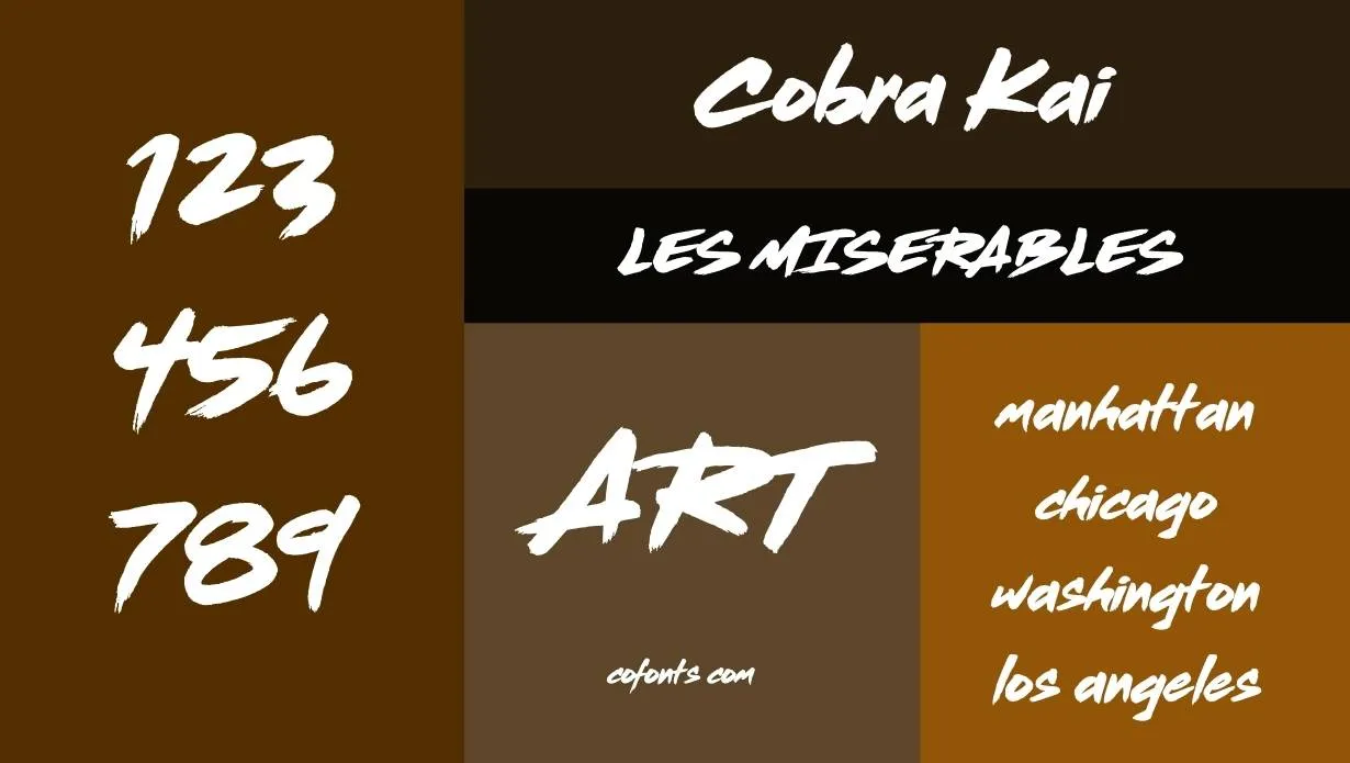 Cobra Kai Font Family View