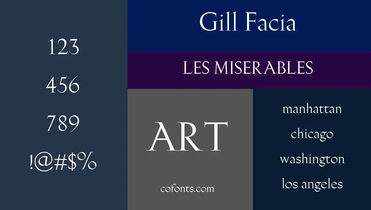 Gill Facia Font Family View