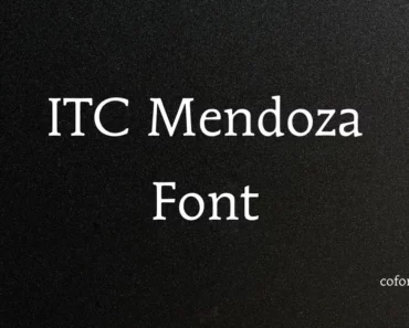 ITC Mendoza Font