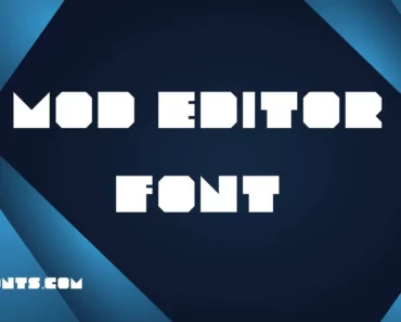 Mod Editor Font