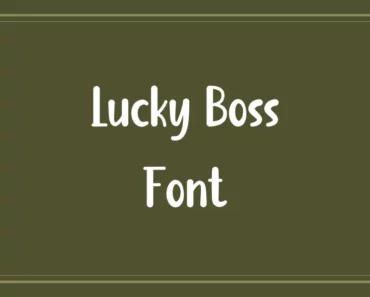 Lucky Boss Font